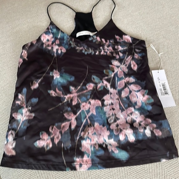 Bishop +Young black Floral Racer Back Tank top size XS - Picture 1 of 5